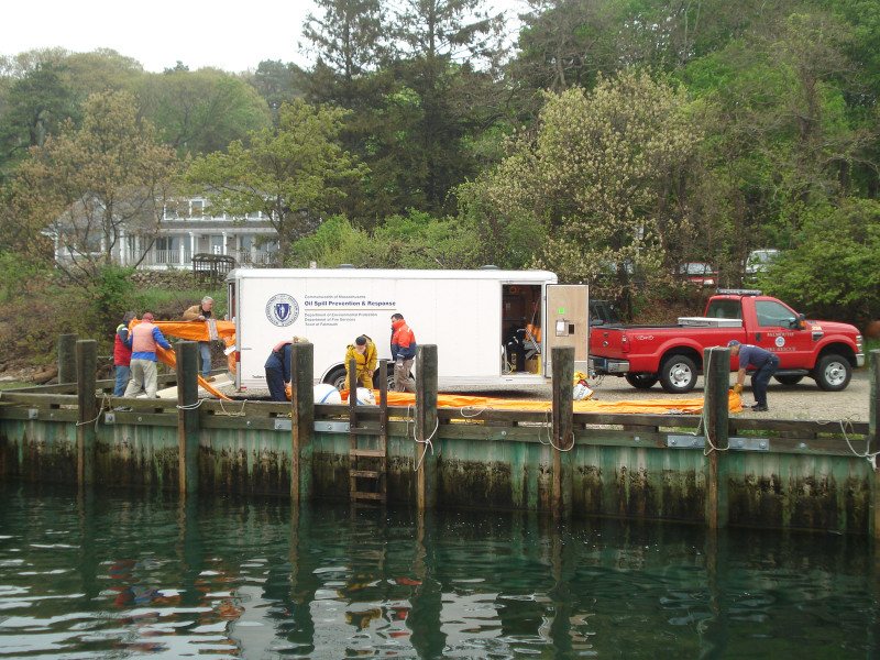 Massachusetts oil spill response trailer in Falmouth