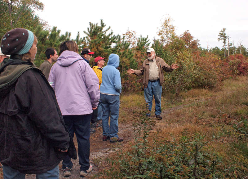 group walk through the Lyman Reserve in Wareham