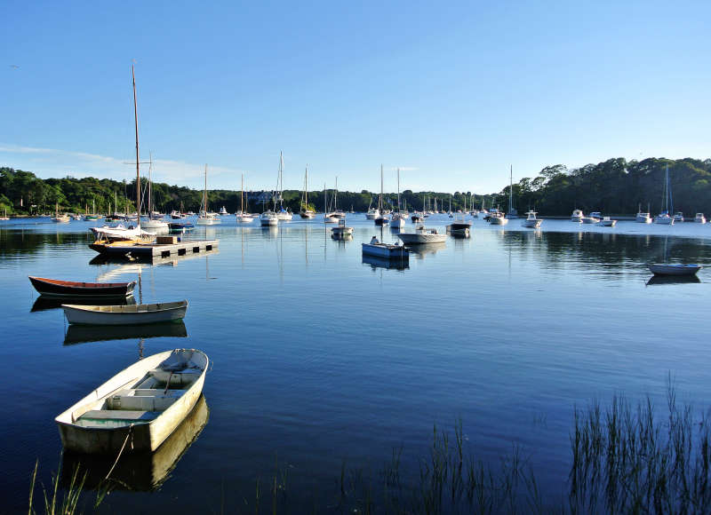 boats on Quissett Harbor