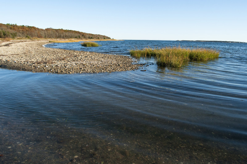 shoreline of Nasketucket Bay in Fairhaven