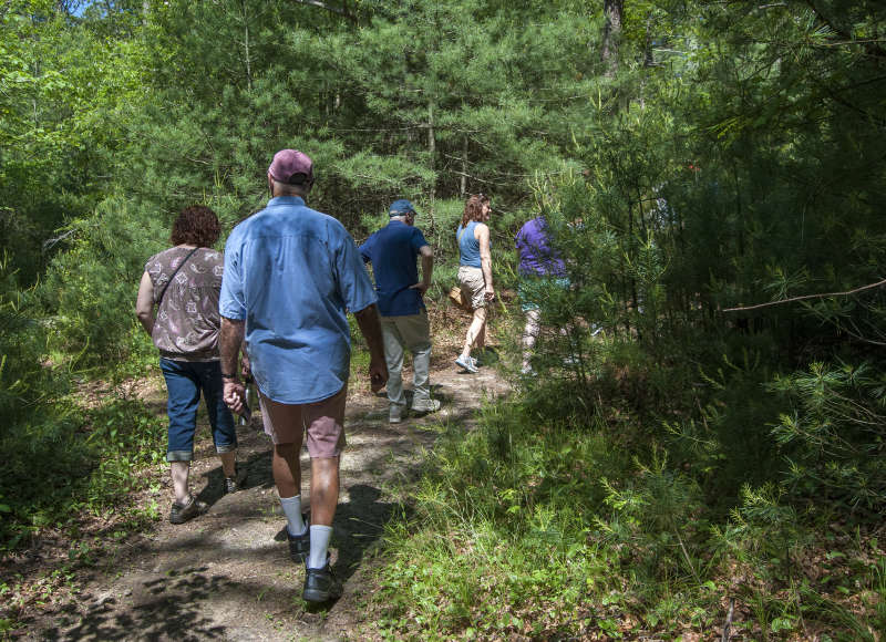 people walking through Birch Island Conservation Area