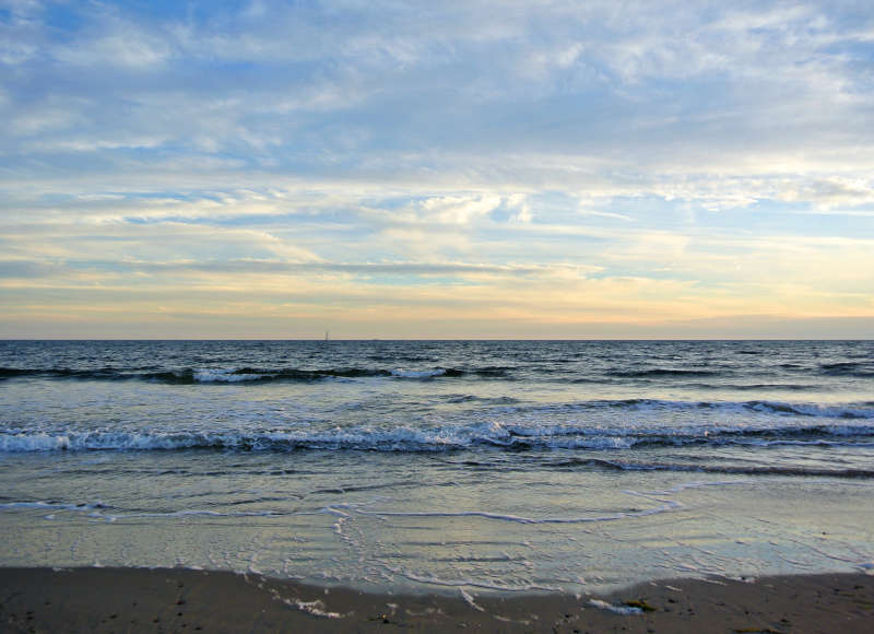 view of Buzzards Bay and Atlantic Ocean from Cherry & Webb Beach in Westport