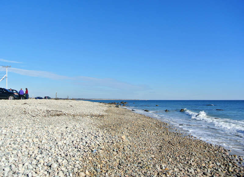 rocky shoreline at East Beach in Westport