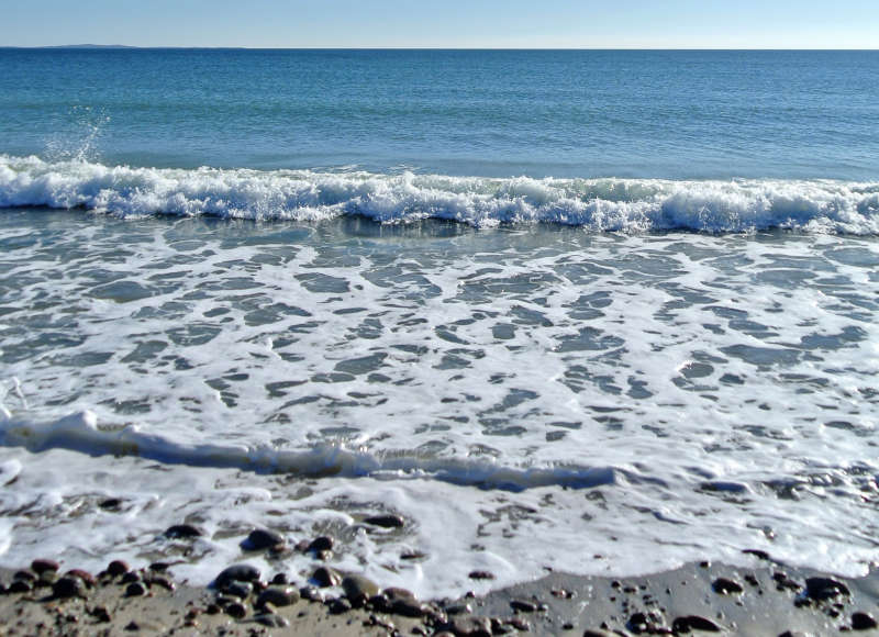 view of Buzzards Bay from East Beach in Westport