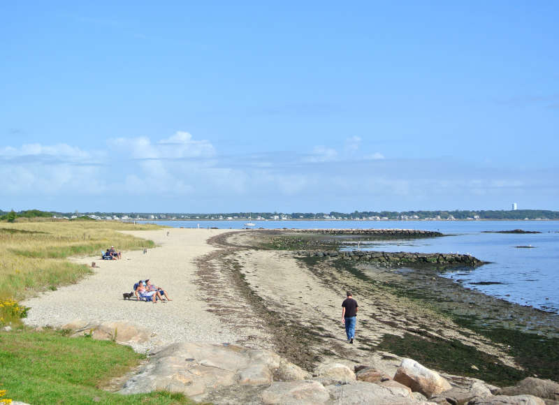 sandy beach at Fort Phoenix in Fairhaven