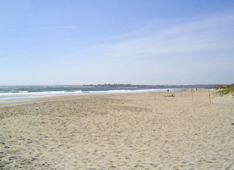 long, sandy beach at Horseneck Beach State Reservation