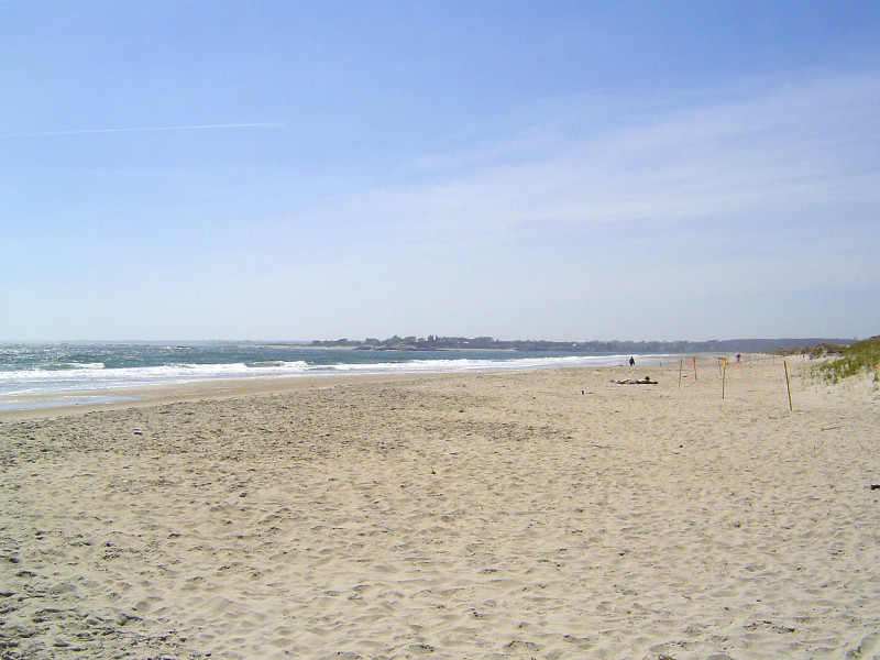 long, sandy beach at Horseneck Beach State Reservation