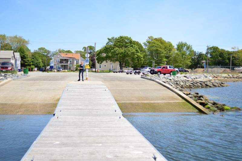 two empty boat ramps at Pease Park in Fairhaven