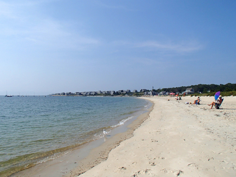 people on Round Hill Beach in Dartmouth