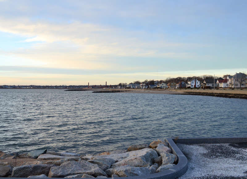 West Beach next to boat ramp in New Bedford's South End