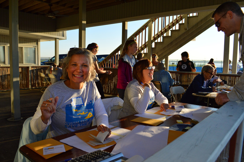 two volunteers at the Buzzards Bay Swim