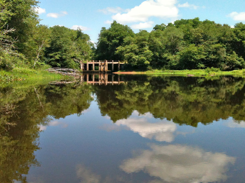 remnants of an old dam on the Weweantic River in Wareham