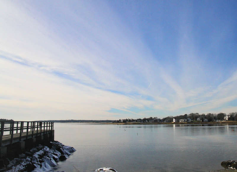 view of Hen Cove from town landing in Pocasset