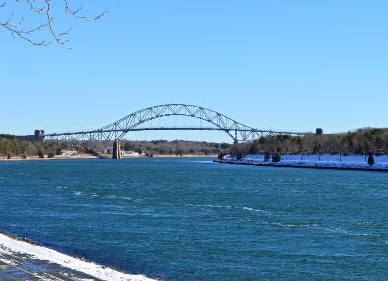 Sagamore Bridge from Herring Run Recreation Area in Bourne