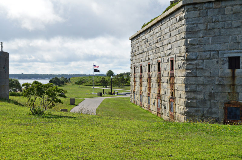 Fort Rodman and bike paths at Fort Taber Park in New Bedford