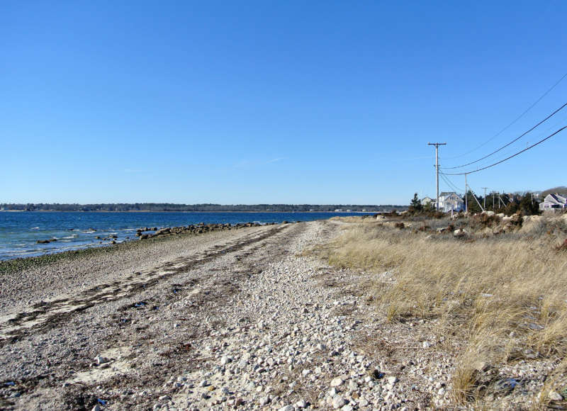 rocky beach at Planting Island Causeway in Marion