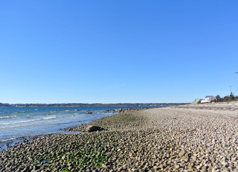 rocky beach at Planting Island Causeway in Marion