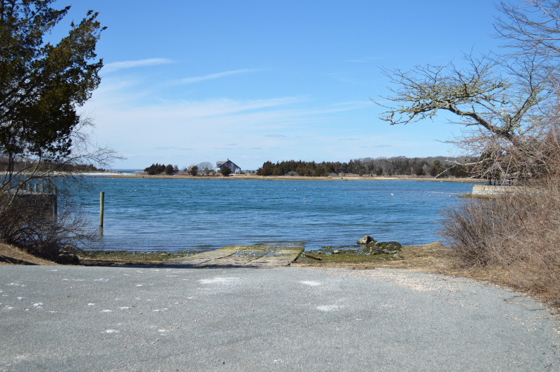 concrete ramp at West Falmouth Harbor Landing on Cape Cod