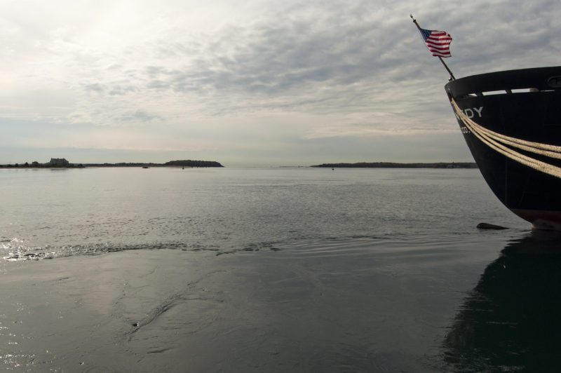 view of Buzzards Bay from Massachusetts Maritime Academy