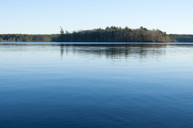 Halfway Pond in Plymouth in winter