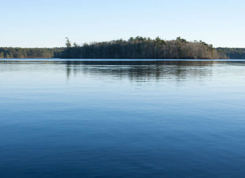 Halfway Pond in Plymouth in winter