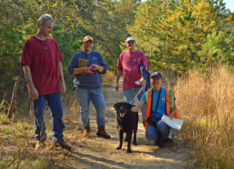 Buzzards Bay Coalition trail volunteers in Wareham