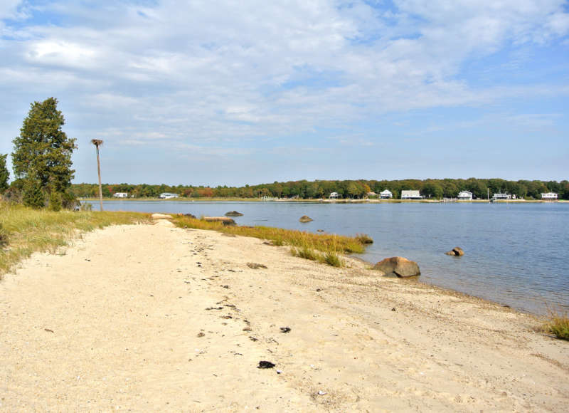 sandy beach at Brainard Marsh in Marion