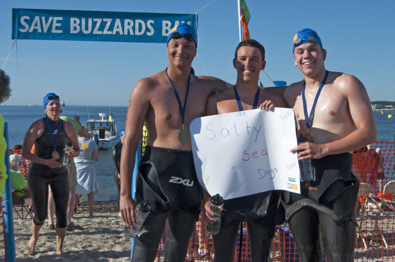 team Salty Seadogs at the 2016 Buzzards Bay Swim