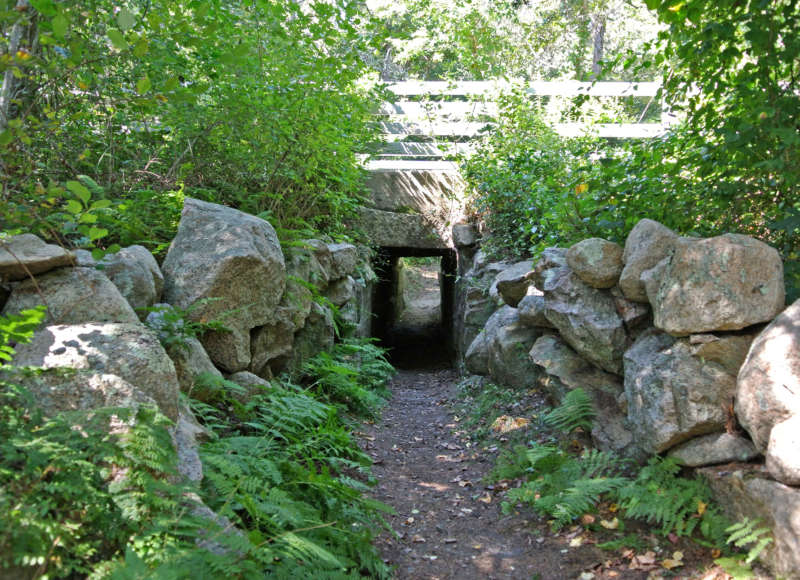 old cattle tunnel under Shining Sea Bikeway at Bourne Farm in Falmouth