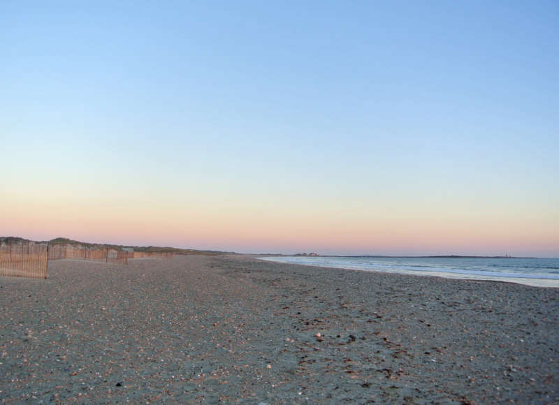 sunset at Horseneck Beach in Westport