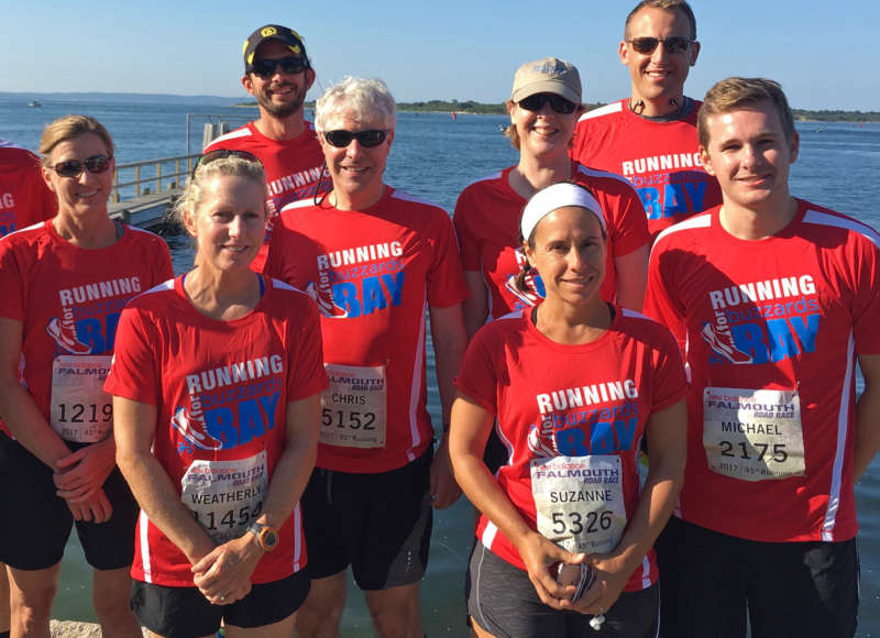 Team Buzzards Bay at the 2017 Falmouth Road Race