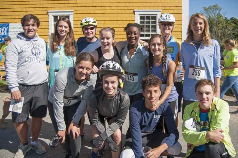 a team from Falmouth Academy at the Buzzards Bay Watershed Ride