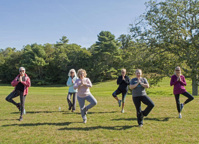 yoga participants at Wildlands Trust