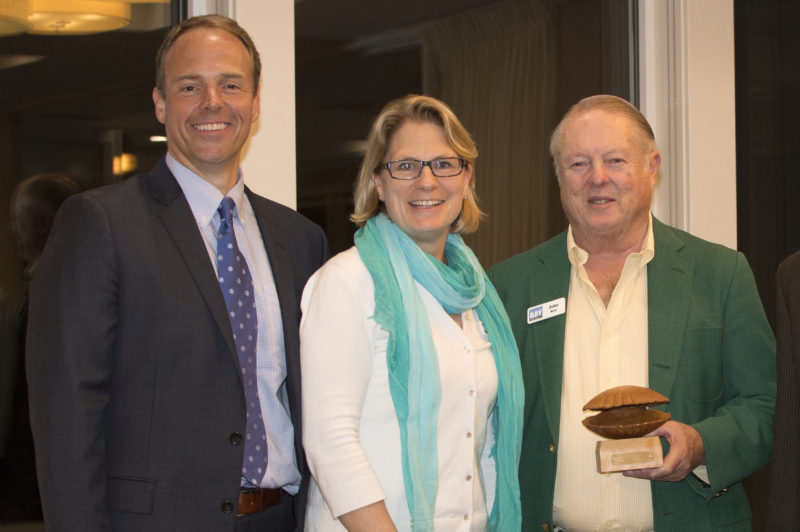 Mark Rasmussen, Laura Shachoy, and John Ross at the 2014 Buzzards Bay Coalition Annual Meeting
