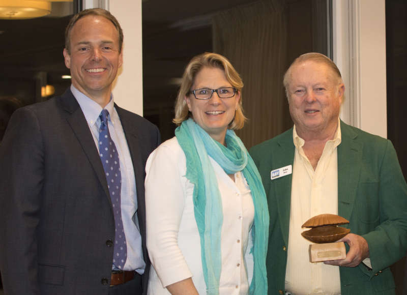 Mark Rasmussen, Laura Shachoy, and John Ross at the 2014 Buzzards Bay Coalition Annual Meeting