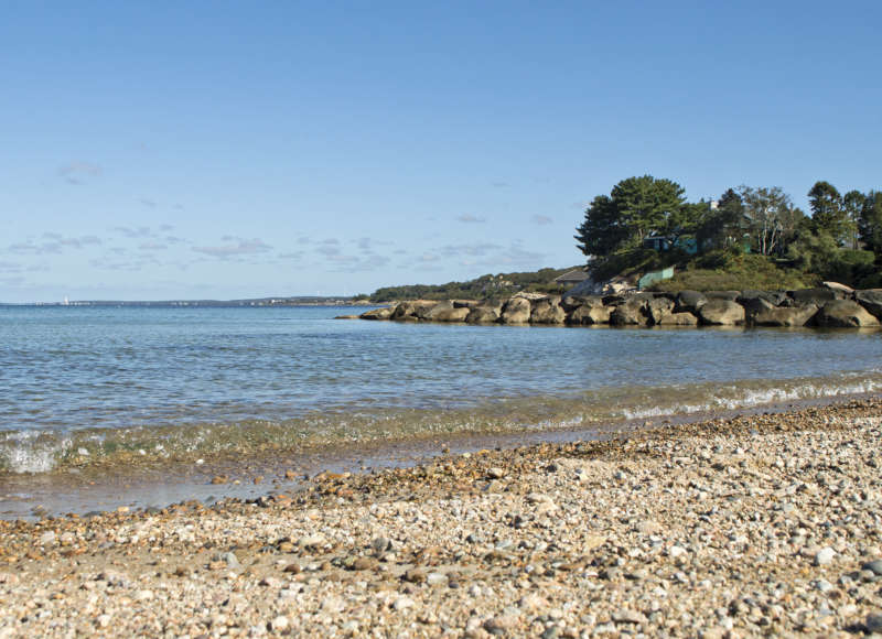 View of Buzzards Bay from Stony Beach in Falmouth.