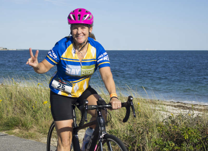 Jane Brown of Middleborough rides in the 2018 Buzzards Bay Watershed Ride