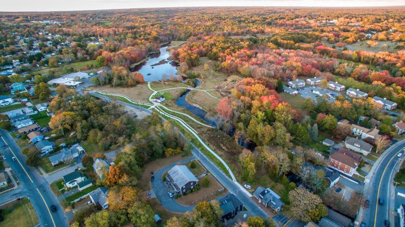 Aerial view of The Sawmill in Acushnet