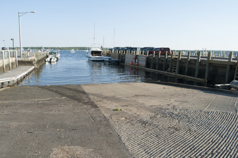 Concrete boat ramp at Mattapoisett Town Wharf