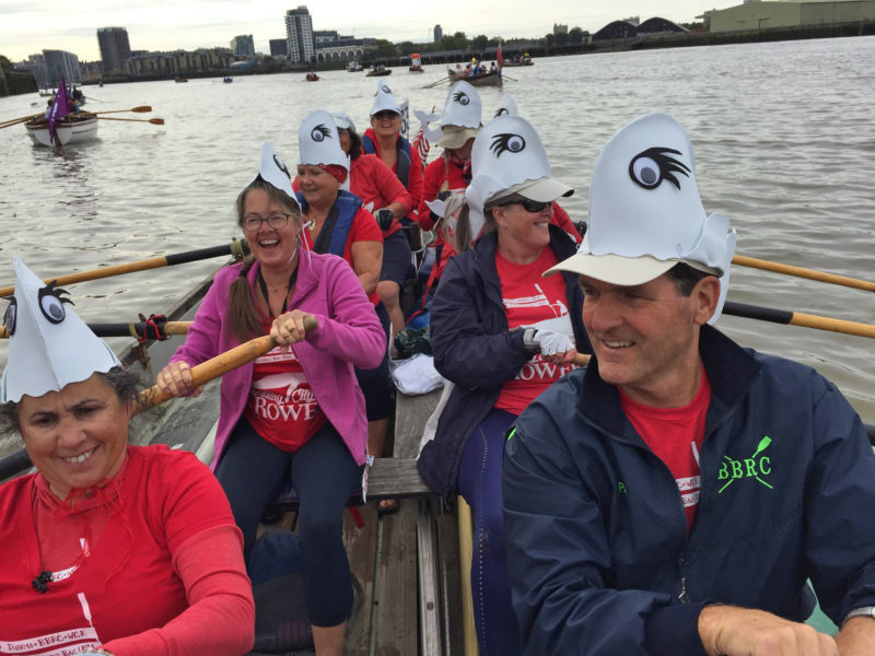 Buzzards Bay rowing team in London River Race