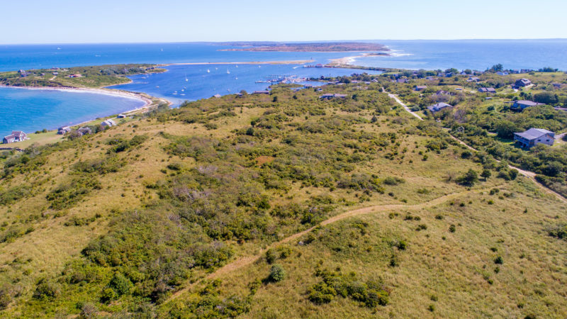 Aerial view of Bayberry Hill on Cuttyhunk