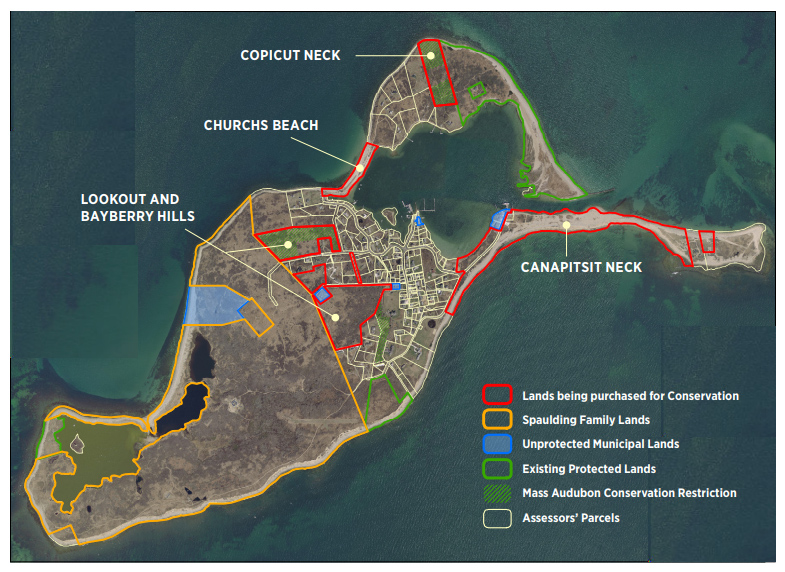 map of the Buzzards Bay Coalition's Cuttyhunk Conservation Project