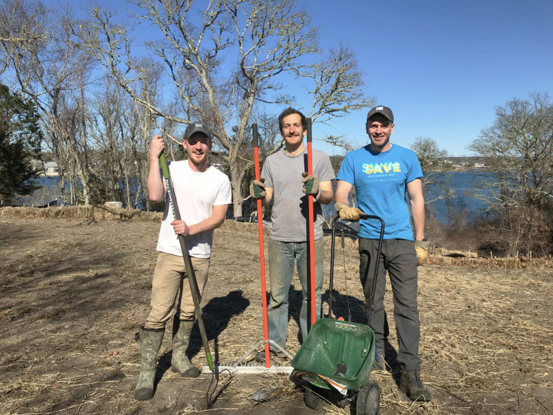 Jack Sidar, Kent Harlow, and Mead Binhammer on Wickets Island