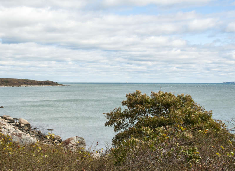Vineyard Sound from Naushon Island, with the Martha's Vineyard Ferry in the distance