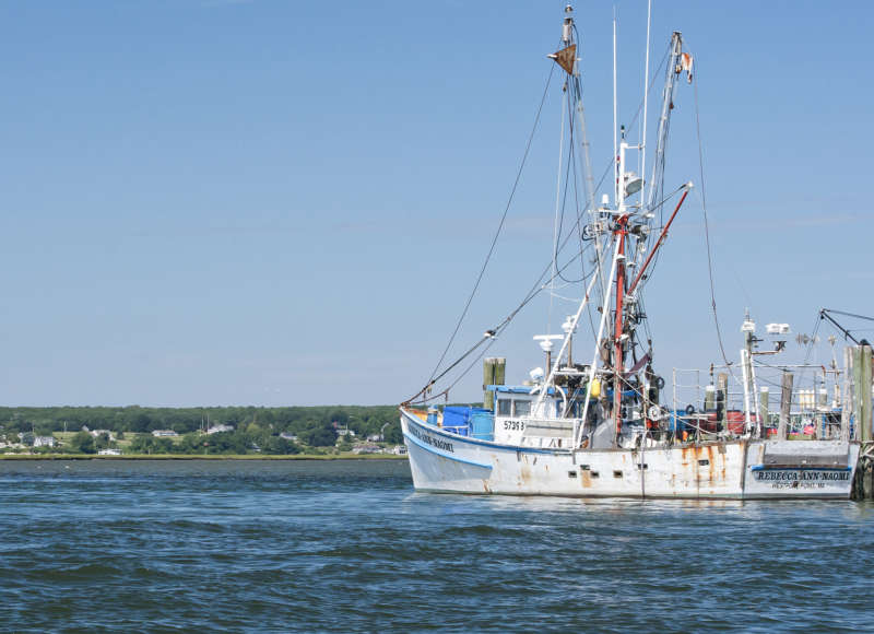 fishing boat docked at Westport Point