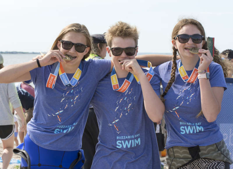 Quick Award youth team winners at the 2019 Buzzards Bay Swim