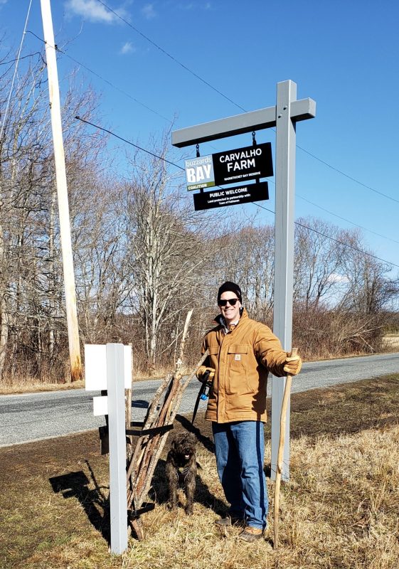 Allen Decker at Carvalho Farm, his favorite place to take his dog