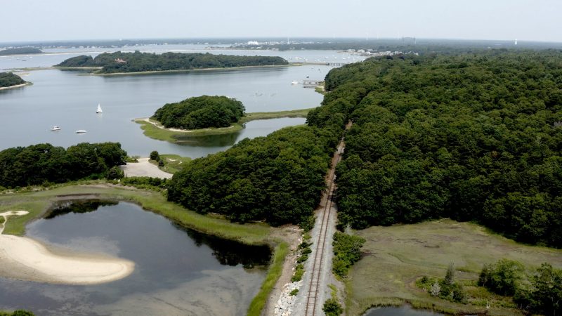 A view of Monks Cove, where tracks are a potential candidate for Rail Trail conversion.