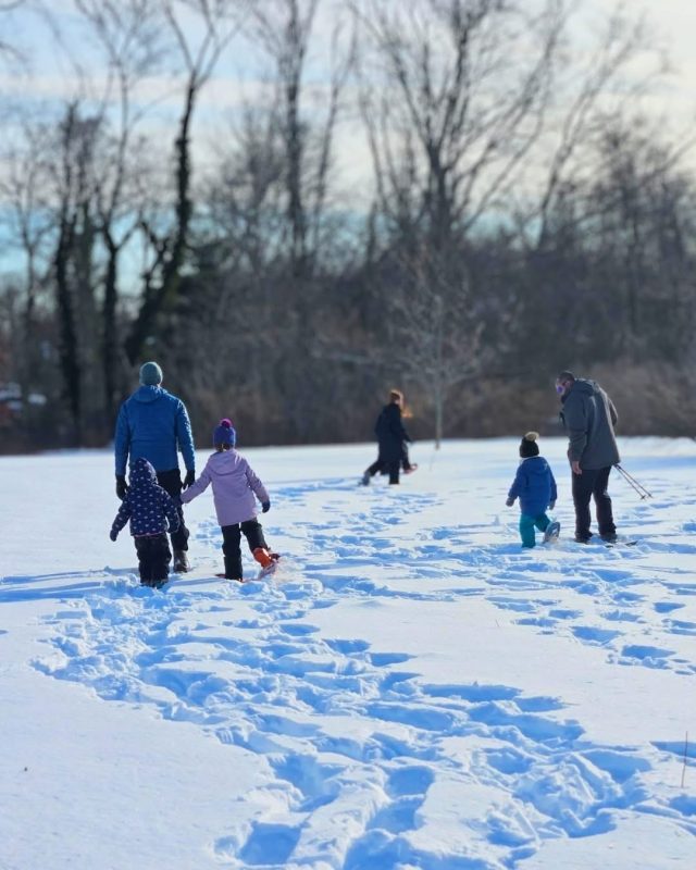 Snowshoeing at the Sawmill