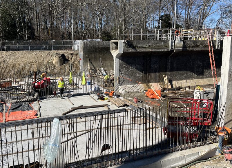 Construction underway of aeration tanks at Fairhaven wastewater treatment plant